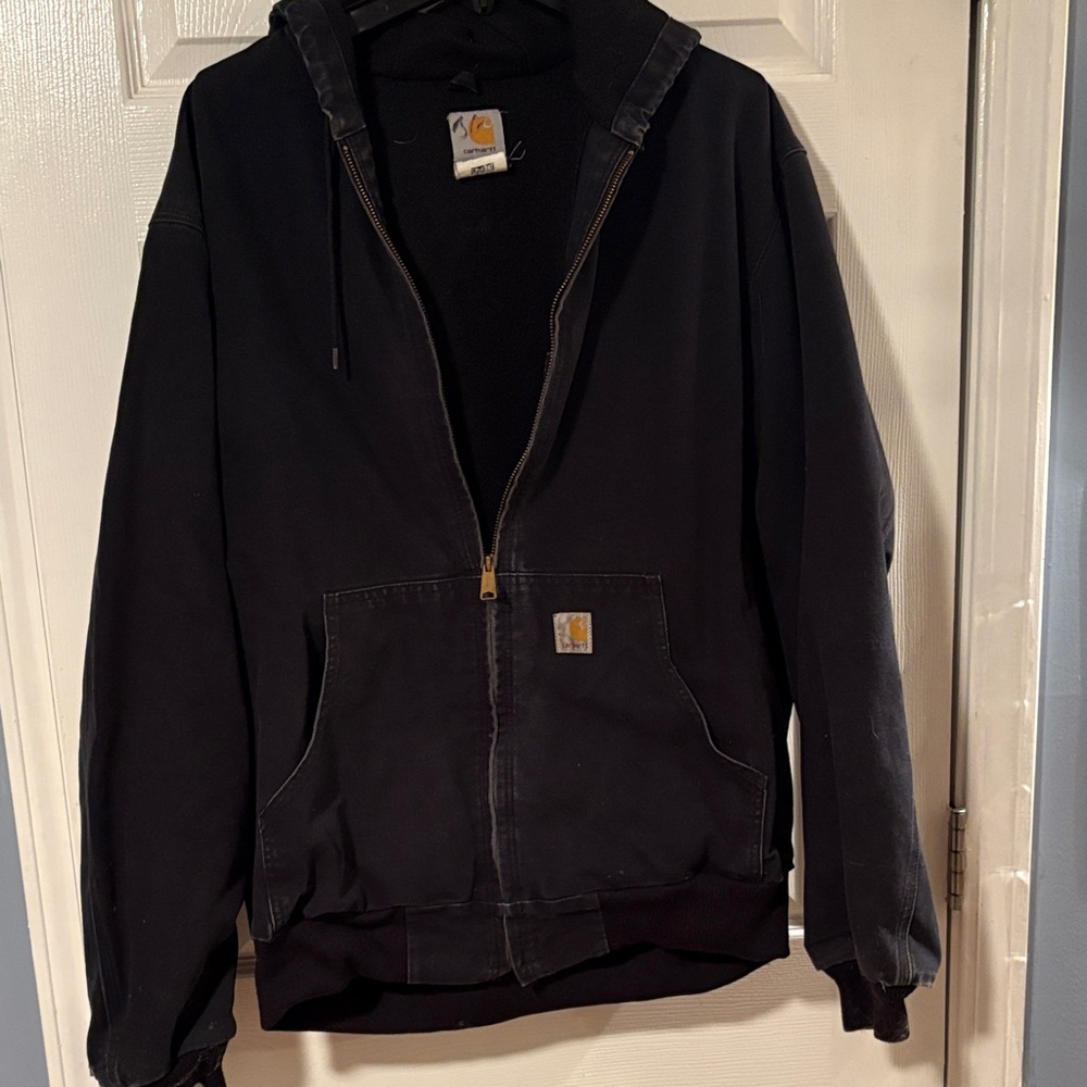 Carhart Men’s Large Hooded Jacket lined but not heavyweight USA MADE Vintage
